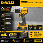 DEWALT DCD805P2T 20V MAX XR Brushless Hammer Drill/Driver Kit – 2 Batteries & Tool Chase
