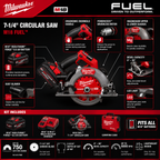 Milwaukee M18 FUEL 7-1/4-inch with a REDLITHIUM FORGE Battery