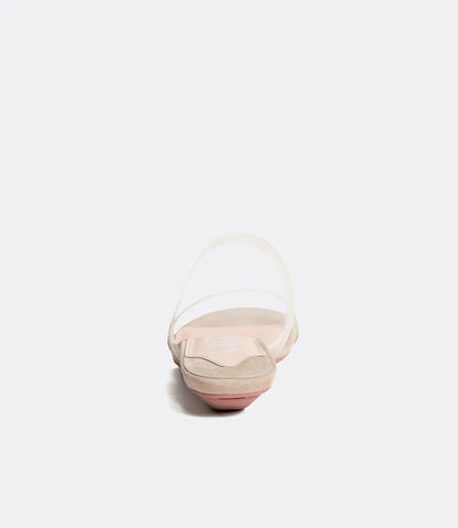 Clear Mules in Beige PVC