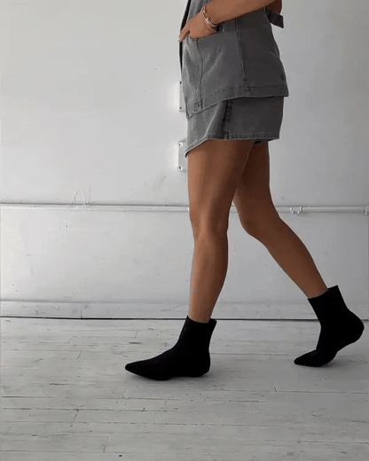 Knit Boots in Black
