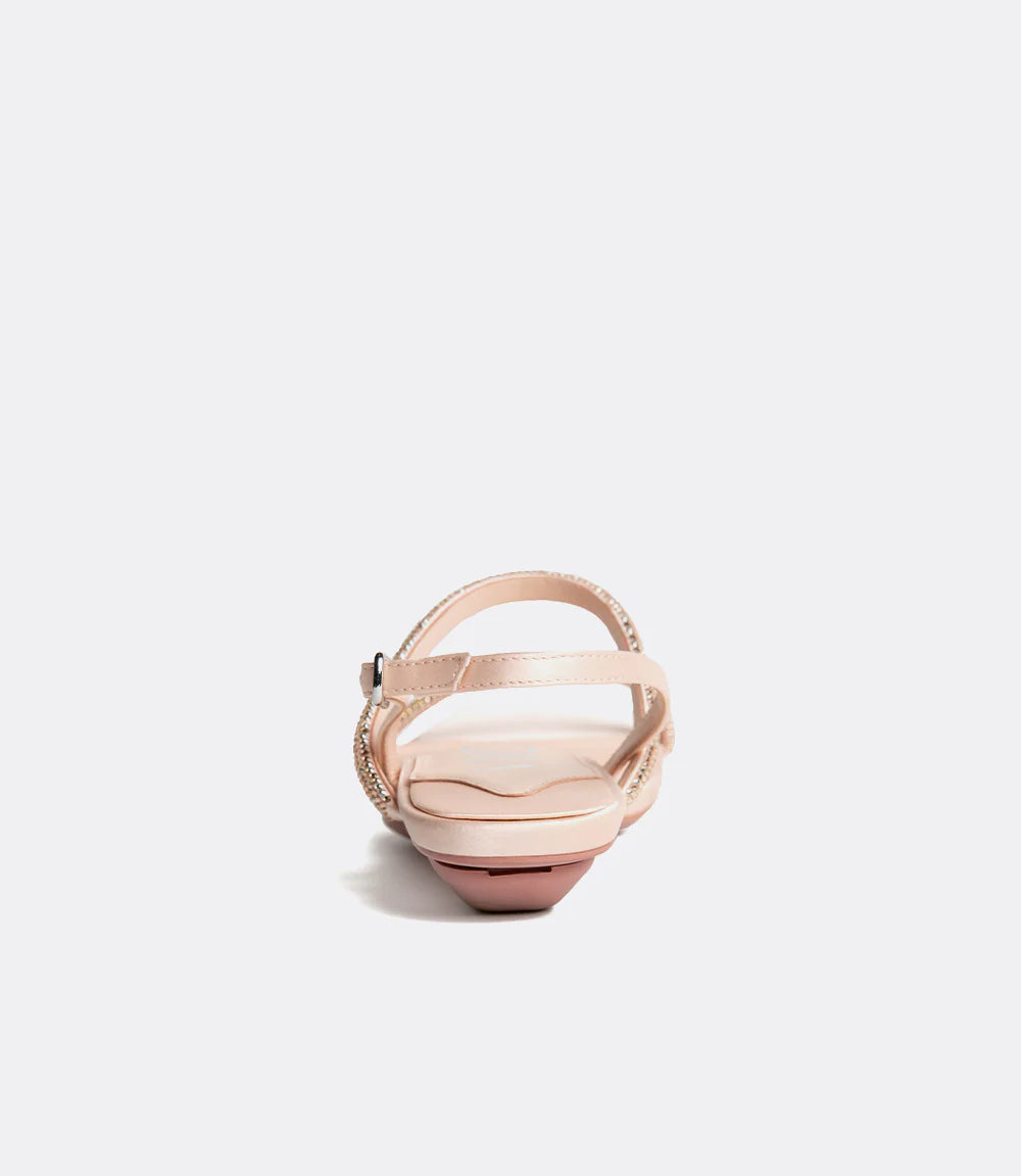 Brooklyn Sandals in Rose Gold Crystal