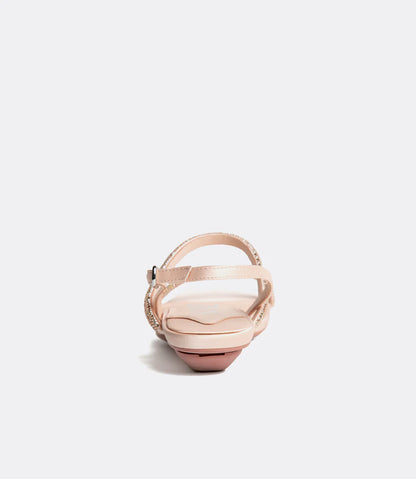 Brooklyn Sandals in Rose Gold Crystal