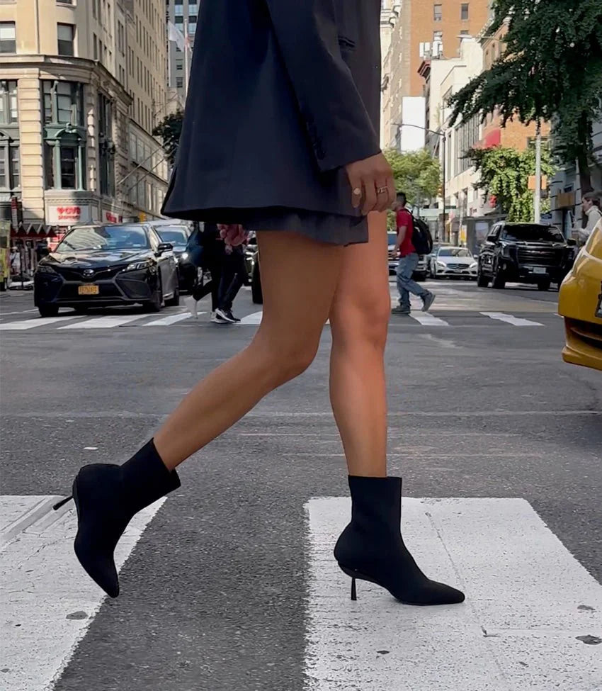 Knit Boots in Black