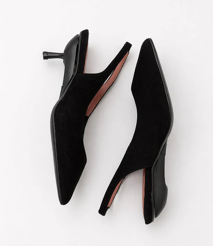 Valentina Pumps in Black Suede
